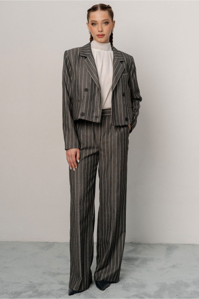 Жакет JRSy 2591 серый_полоса - фото 7