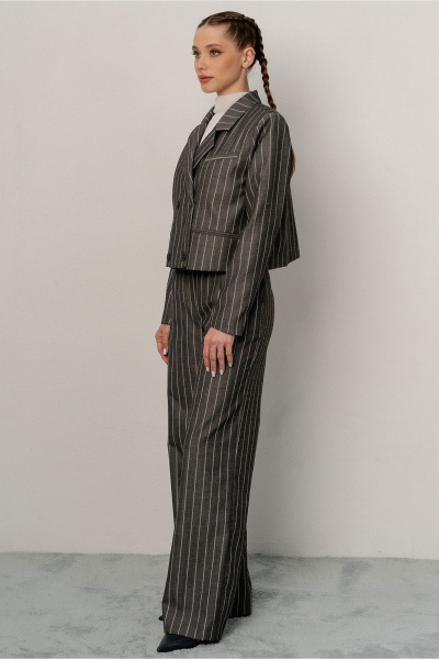 Жакет JRSy 2591 серый_полоса - фото 3