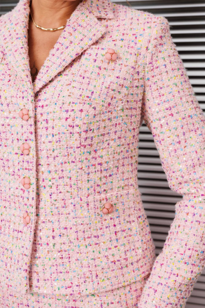 Жакет, юбка Мода Юрс 2899 розовый - фото 6