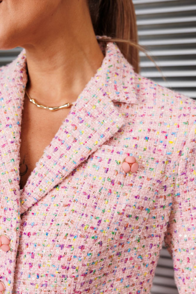 Жакет, юбка Мода Юрс 2899 розовый - фото 4