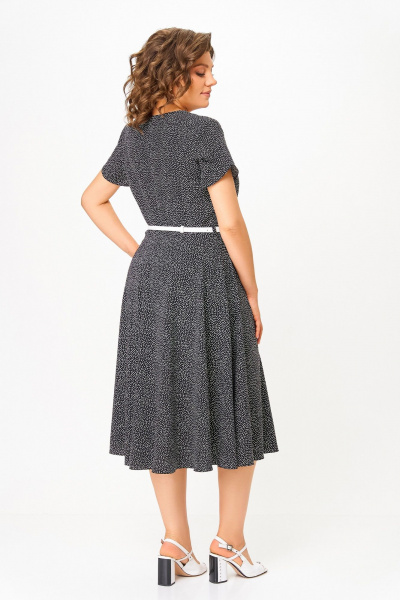 Платье Swallow 836.1 черный/белый_горошек - фото 6