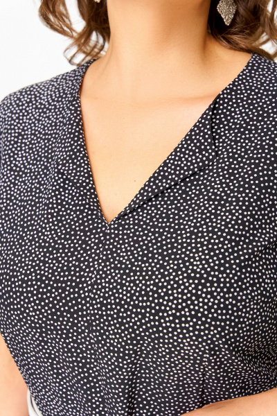 Платье Swallow 836.1 черный/белый_горошек - фото 5