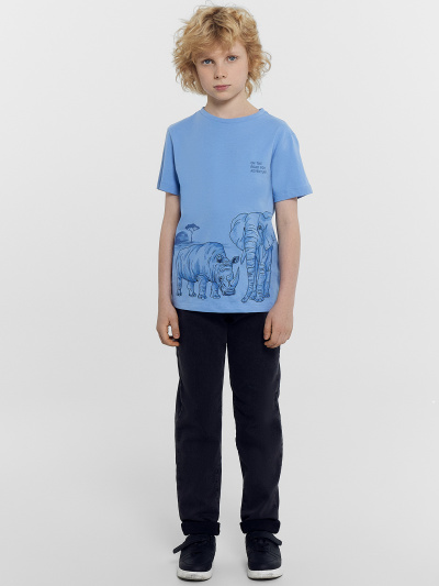 Футболка Mark Formelle 113379/24-27790П-0 св.синий_печать_3_сл_на_пол - фото 30