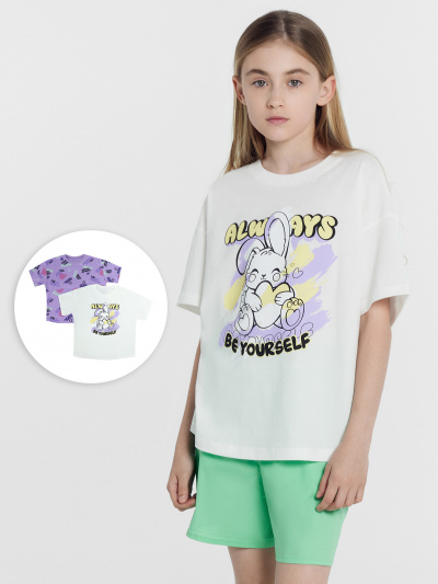 Футболка Mark Formelle 117843-2/25-37581П-0 белый_граффити_на_лаванде - фото 6