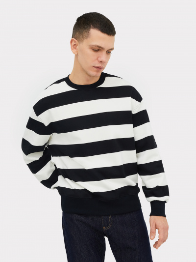 Свитшот Mark Formelle 121865/1/24-3988П-7П черно_молочная_полоска - фото 17
