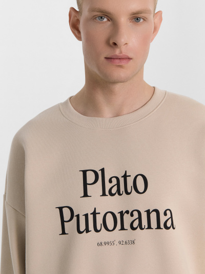 Свитшот Mark Formelle 121866/1/24-4037П-7П белый_песок_печать_1_сл_на_пол - фото 18