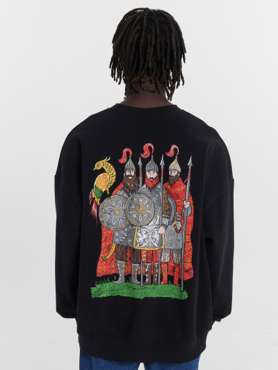 Свитшот Mark Formelle 121866/1/24-4100П-7(3) черный_печать_3_сл_на_пол_3_сл_на_спинке - фото 16