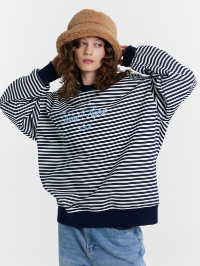 Свитшот Mark Formelle 122919/1/24-30074П-7 бело_синяя_полоска_1_сл_на_пол - фото 14