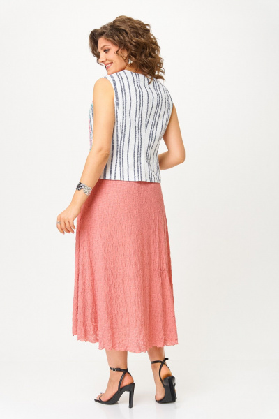 Жилет, юбка ANASTASIA MAK 1251 молочный+лосось - фото 6
