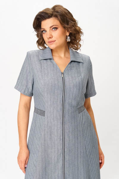 Платье ANASTASIA MAK 1263 темно-серый - фото 8