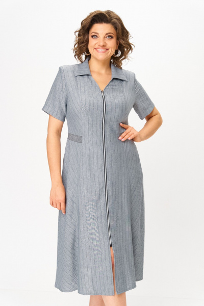 Платье ANASTASIA MAK 1263 темно-серый - фото 6