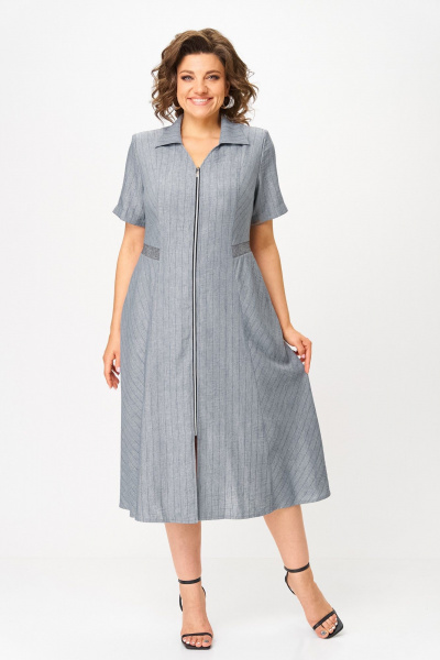 Платье ANASTASIA MAK 1263 темно-серый - фото 3