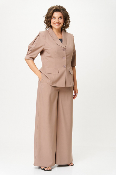 Брюки, жакет ANASTASIA MAK 1283 капучино - фото 3