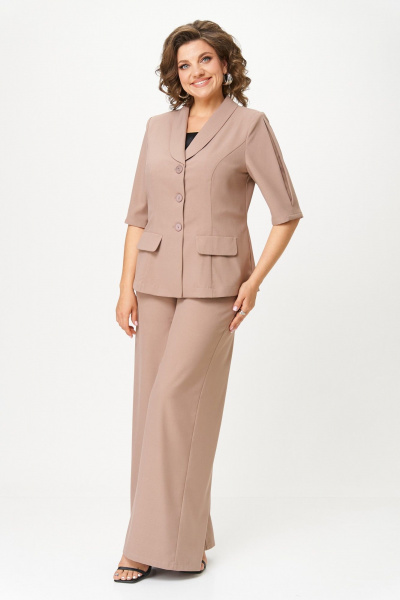 Брюки, жакет ANASTASIA MAK 1283 капучино - фото 1