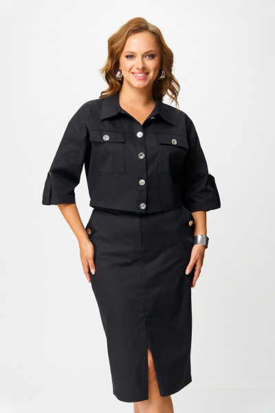 Жакет, юбка ANASTASIA MAK 1292 черный - фото 5