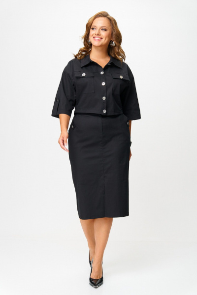 Жакет, юбка ANASTASIA MAK 1292 черный - фото 2