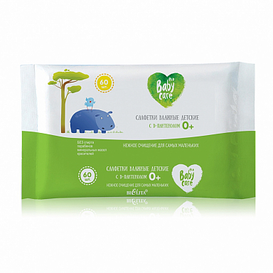 Салфетки Belita Baby Care-Салфетки влажн. ДЕТСКИЕ 60шт/уп с D-Пантен 0+, РФ - фото 1