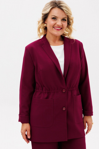 Брюки, жакет BRELA 2424 бордовый - фото 8