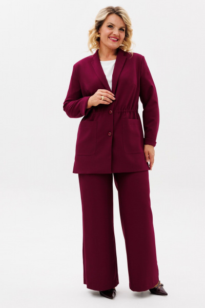 Брюки, жакет BRELA 2424 бордовый - фото 7