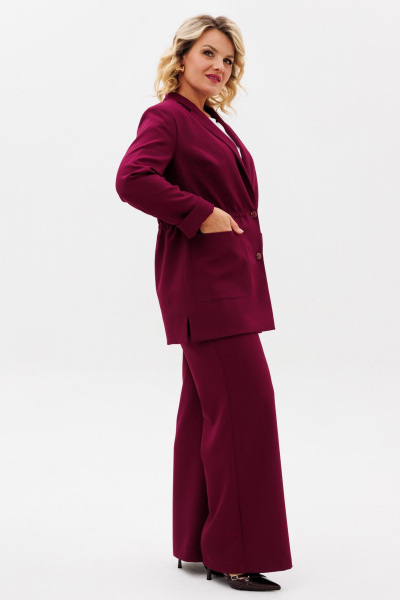 Брюки, жакет BRELA 2424 бордовый - фото 6
