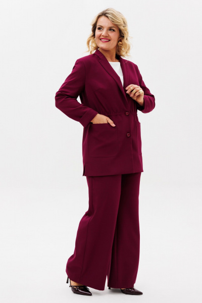 Брюки, жакет BRELA 2424 бордовый - фото 5