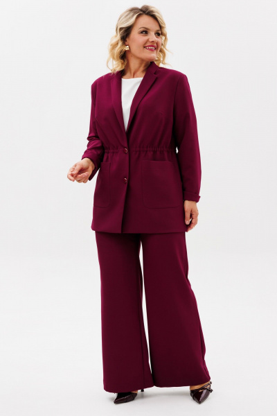 Брюки, жакет BRELA 2424 бордовый - фото 4