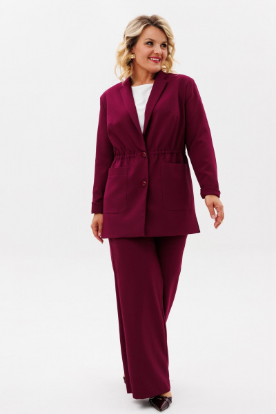 Брюки, жакет BRELA 2424 бордовый - фото 3