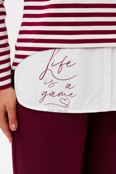 Джемпер BRELA 2422 молоко-бордо - фото 9