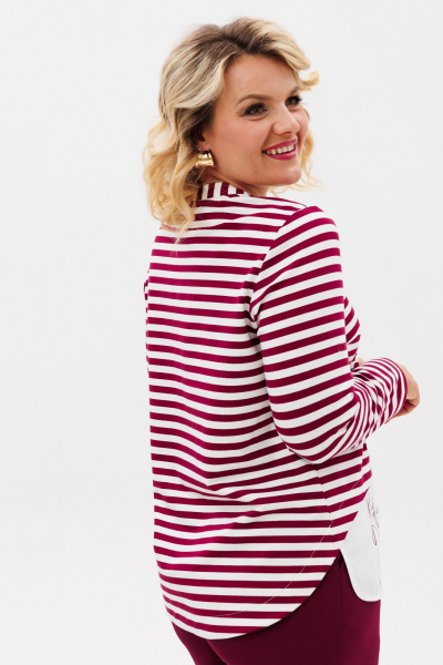 Джемпер BRELA 2422 молоко-бордо - фото 7