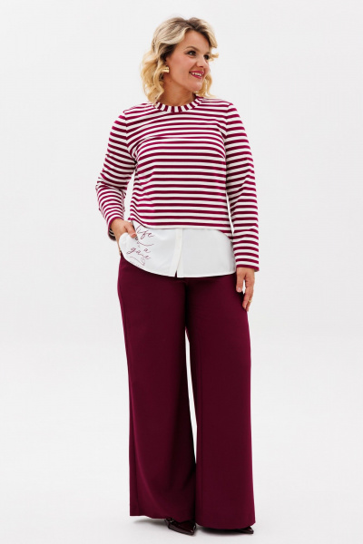 Брюки, джемпер BRELA 2421 бордовый - фото 3