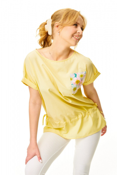 Блуза, леггинсы T&N 7676 сливочное_масло-белый - фото 8