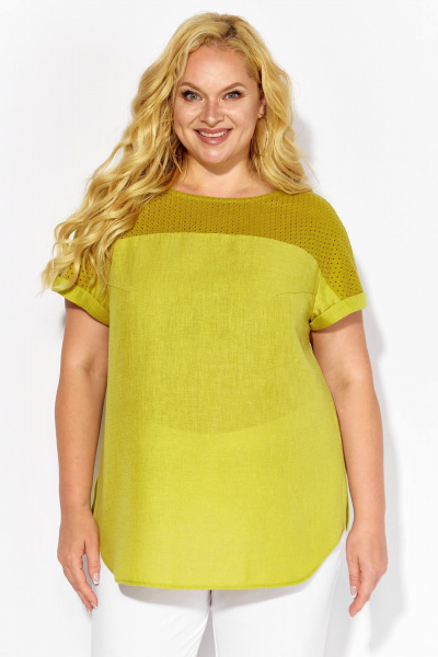 Блуза, брюки Линия Л А-2075 горчичный - фото 3