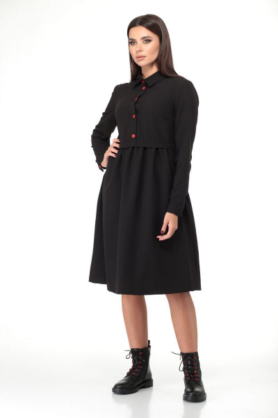 Платье из вискозы с завышенной талией и карманами Talia fashion 337 - фото 4