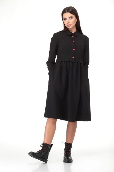 Платье из вискозы с завышенной талией и карманами Talia fashion 337 - фото 3