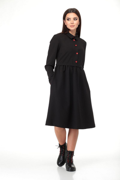 Платье из вискозы с завышенной талией и карманами Talia fashion 337 - фото 2