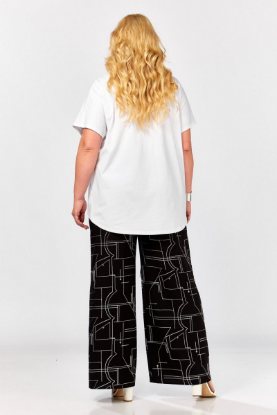 Блуза, брюки Koketka i K 1297 черный+белый - фото 8