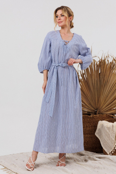 Платье AMORI 9848 голубая_полоска - фото 7