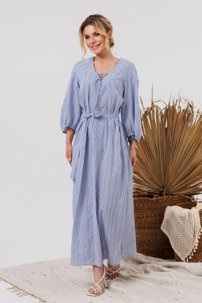 Платье AMORI 9848 голубая_полоска - фото 6