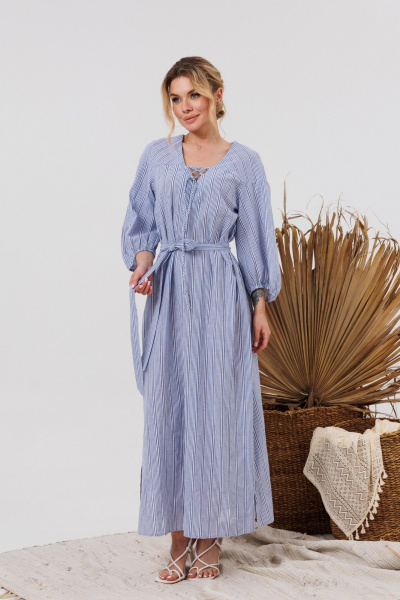 Платье AMORI 9848 голубая_полоска - фото 5