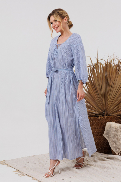 Платье AMORI 9848 голубая_полоска - фото 4