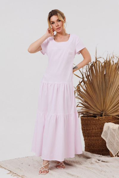 Платье AMORI 9852 розовая_полосочка - фото 2