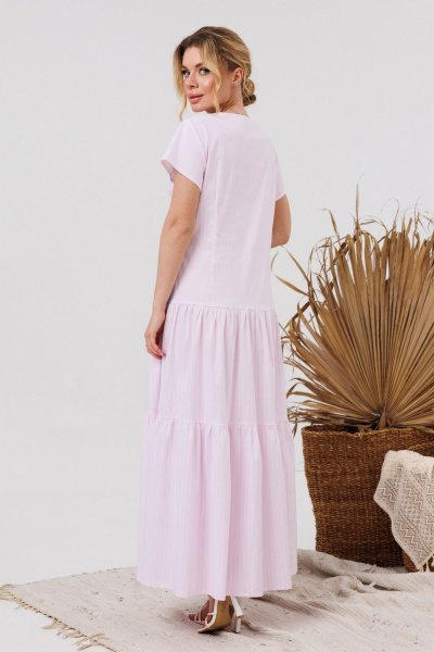 Платье AMORI 9852 розовая_полосочка - фото 3