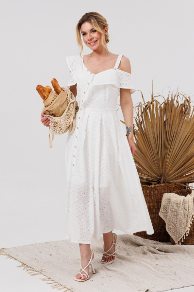 Платье AMORI 9854 молоко - фото 3