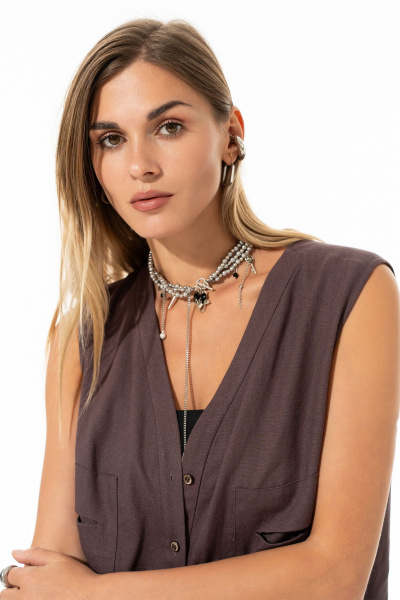 Жилет, юбка Luna 237 ромовый_изюм - фото 18