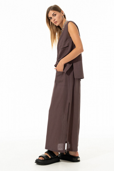 Жилет, юбка Luna 237 ромовый_изюм - фото 16