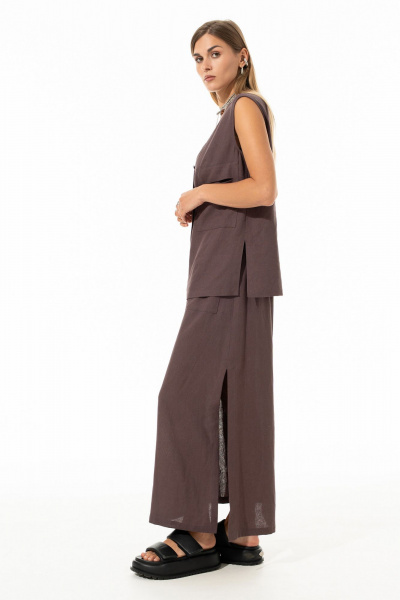 Жилет, юбка Luna 237 ромовый_изюм - фото 15