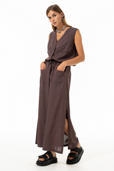 Жилет, юбка Luna 237 ромовый_изюм - фото 5