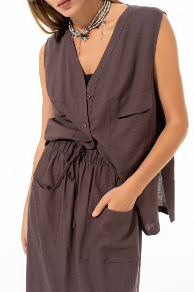 Жилет, юбка Luna 237 ромовый_изюм - фото 4