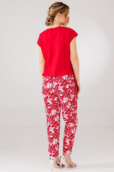 Блуза, брюки Faufilure C1569 красный - фото 3