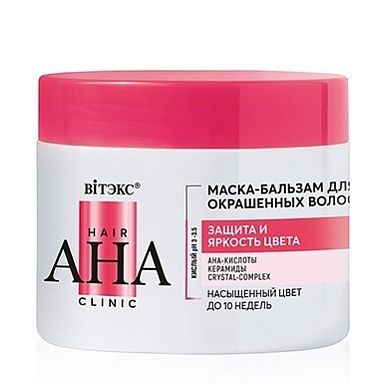 Маска для волос Belita Hair AHA Clinic-Маска-бальзам д/окрашенных волос ЗАЩИТА и ЯРКОСТЬ ЦВЕТ - фото 1